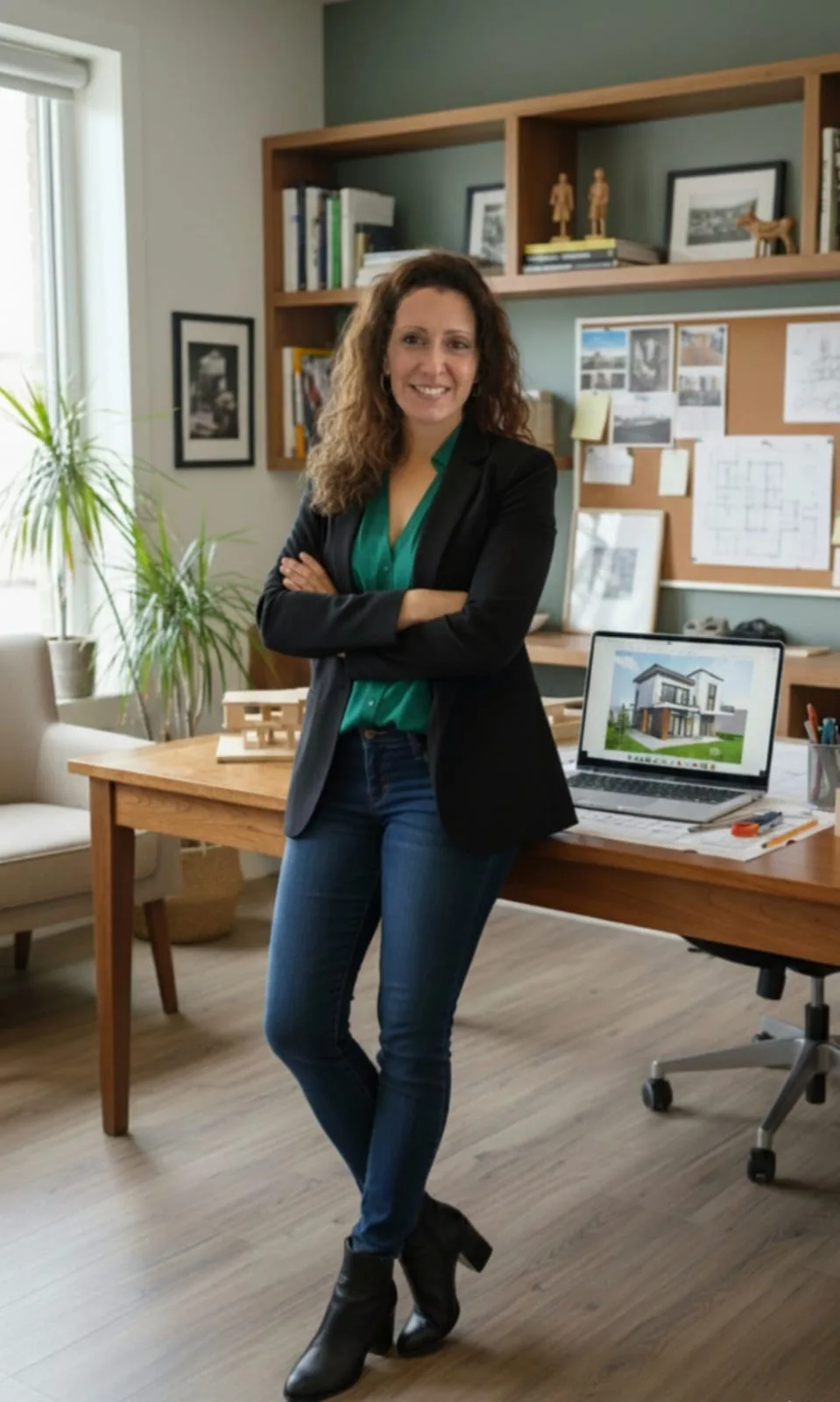 Sonia Kbidy dans son bureau d'étude